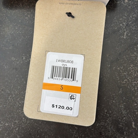 Levi's White Faux Leather Jacket Moto Belted - Size S NWT - Picture 7 of 9